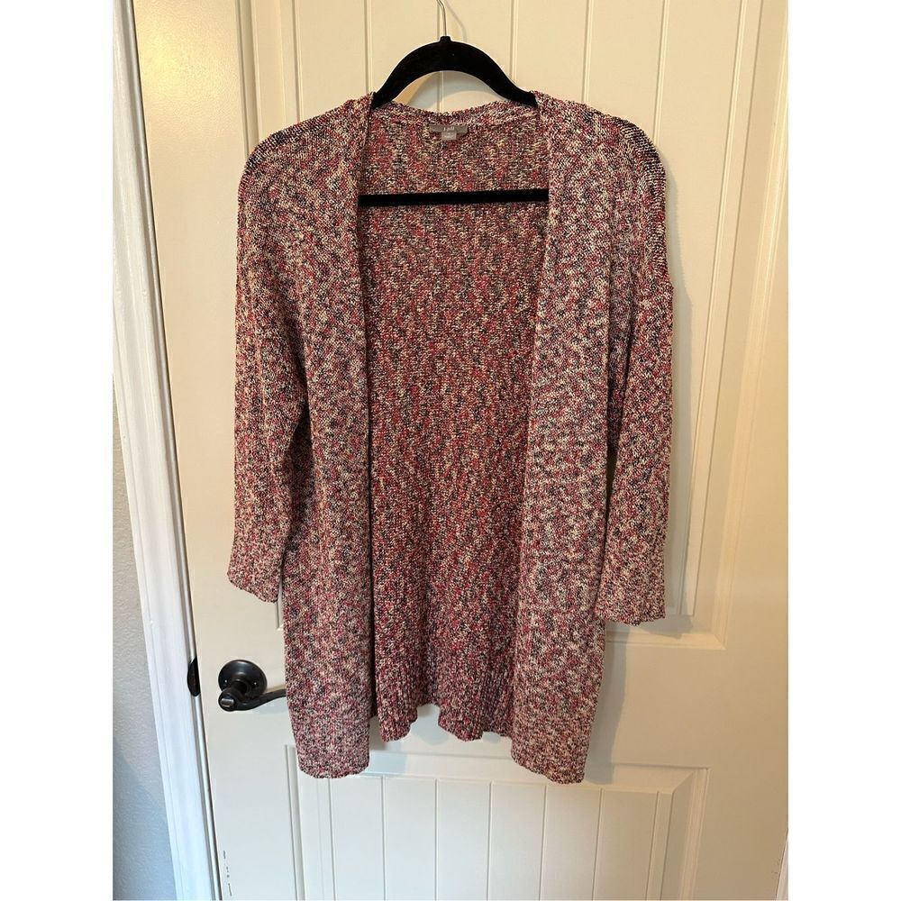 J. Jill Open Front Knit Textured Colorful Women’s Cardigan Size S - Picture 3 of 9